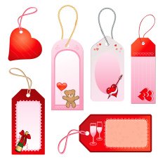 Valentine's Gift Tags (vector & jpeg)