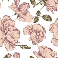 vintage vector seamless floral pattern N14