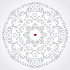 Abstract vector circle ornament