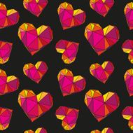 Heart seamless pattern backgrounds vector illustration
