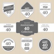 Anniversary 40 stickers collection