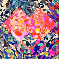 abstract colorful heart pattern background N2