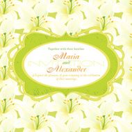 Wedding Invitation (White Lily) N2