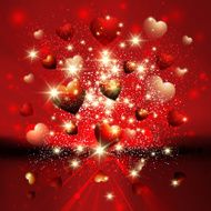 Heart burst Valentine&#039;s background