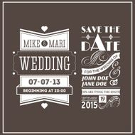 Wedding stamps brown