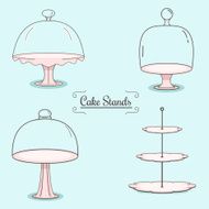 set of cake stands