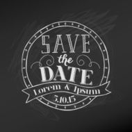 Save the Date - Wedding Chalkboard Card