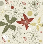 Seamless floral pattern in vintage style