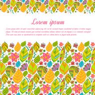 Nice floral greeting card with leaves N54