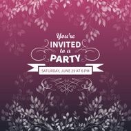 Watercolor invitation N5