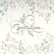 Watercolor invitation N6