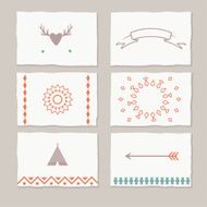 set of ethnic banner