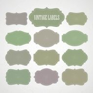 Vector set vintage labels and frame illustration N2