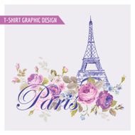Floral Paris Graphic Design - for t-shirt fashion prints N2