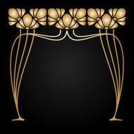 Vector art nouveau frame N6