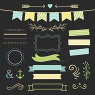 Design elements on chalk board N2