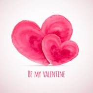 Vector watercolor hearts for Valentine&#039;s day cards designs N2
