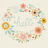 Hello Floral Card