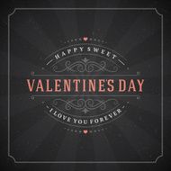 Happy Valentine&#039;s day Greeting Card Vintage Vector Background N12