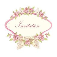 Blooming cherry invitation