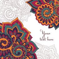 Vector frame pattern of the indian floral ornament N6