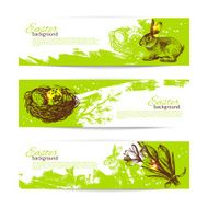 Set of vintage Easter banners N3