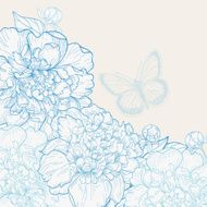 Background with peonies N2