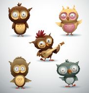 Set of owls N4