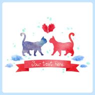 Watercolor Cats N2
