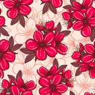 Seamless pattern with cherry blossom