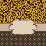 Vintage vector leopard frame N3