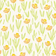 Floral seamless pattern with narcissus