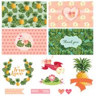 Tropical Floral Wedding Set - for Wedding Bridal Shower Party