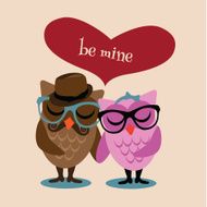 Hipster owl romance