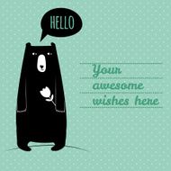 Concept card with cute bear N5