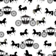seamless texture horses with carriage N5