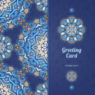 Vintage ornate card in Eastern style N4