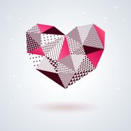 Geometric heart for Valentines Day design