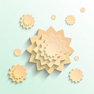 Cutout paper flowers in vector N2
