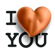 Card I love you with sexy buttons in heart shape N2