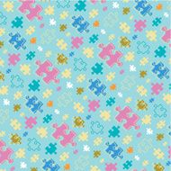 Puzzle pieces background seamless pattern included