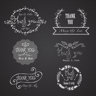 Set of Thank you lettering calligraphy vector logos N2