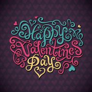 Happy Valentine&#039;s Day hand lettering N7