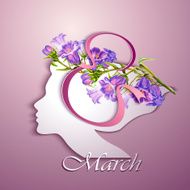 Greeting Card Beautiful young woman N6