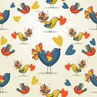 Love birds pattern