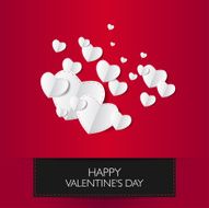 Valentine&#039;s card with text and heart shape Vector ilustration N71