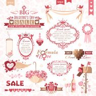 Set of Valentines Day design elements N10