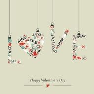 Valentines hanging love