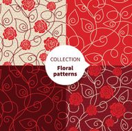 Seamless vector floral pattern set N6