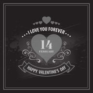 Typography Valentine&#039;s Day cards Caption chalk on a blackboard N13